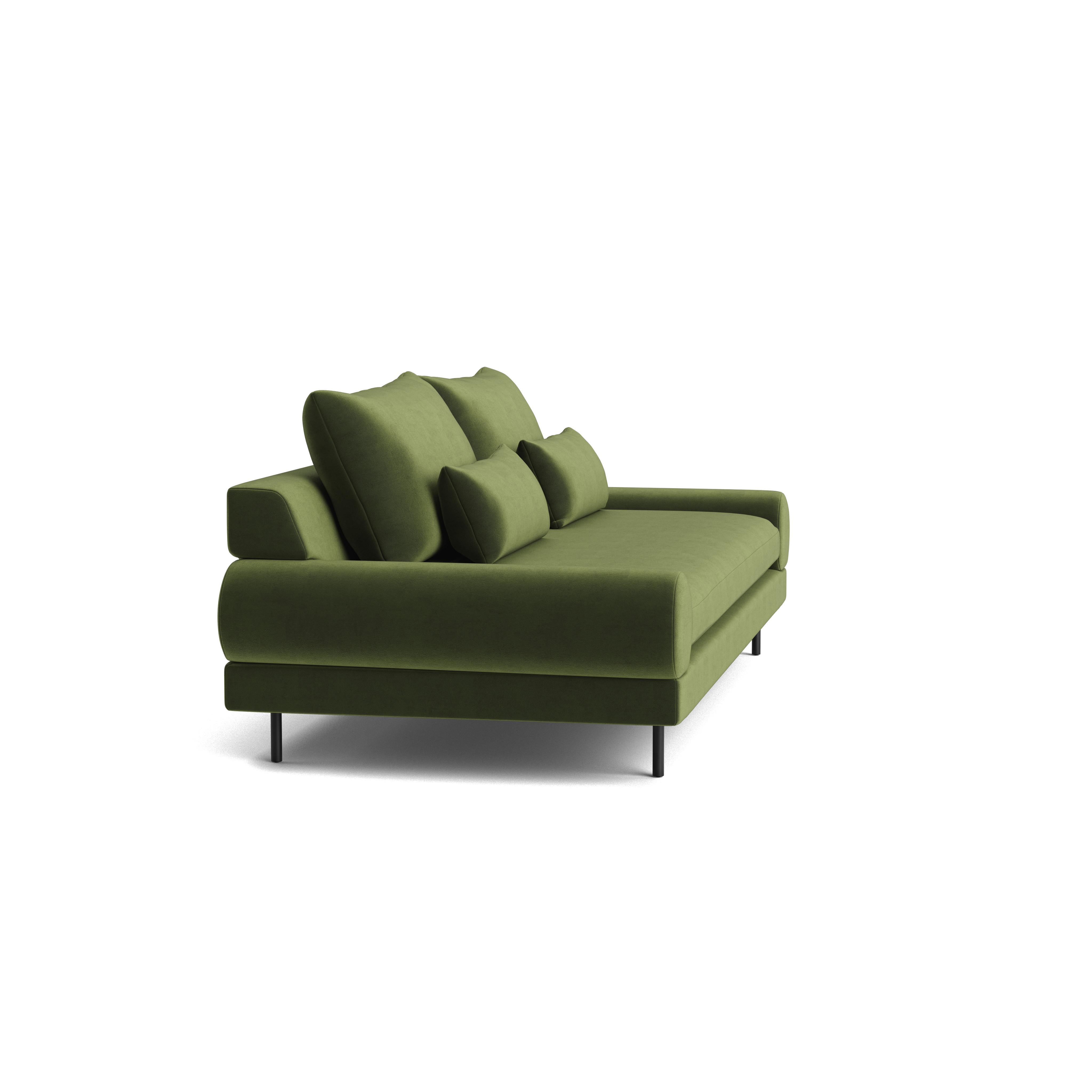 Retro Rollarm-Sofa aus Maharam-Samt (Moderne) im Angebot