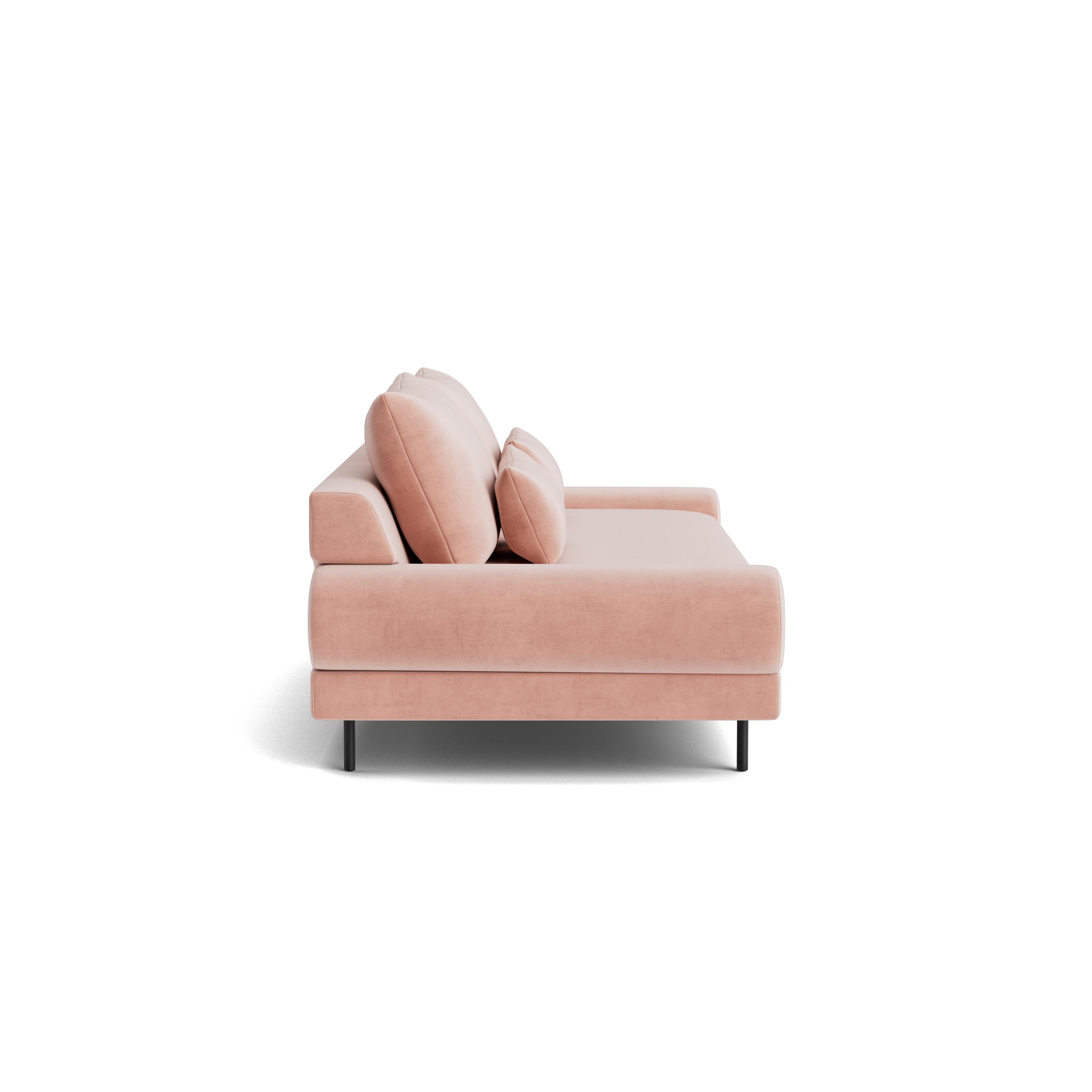 Americano Divano Retro Roll Arm in velluto di Maharam in vendita