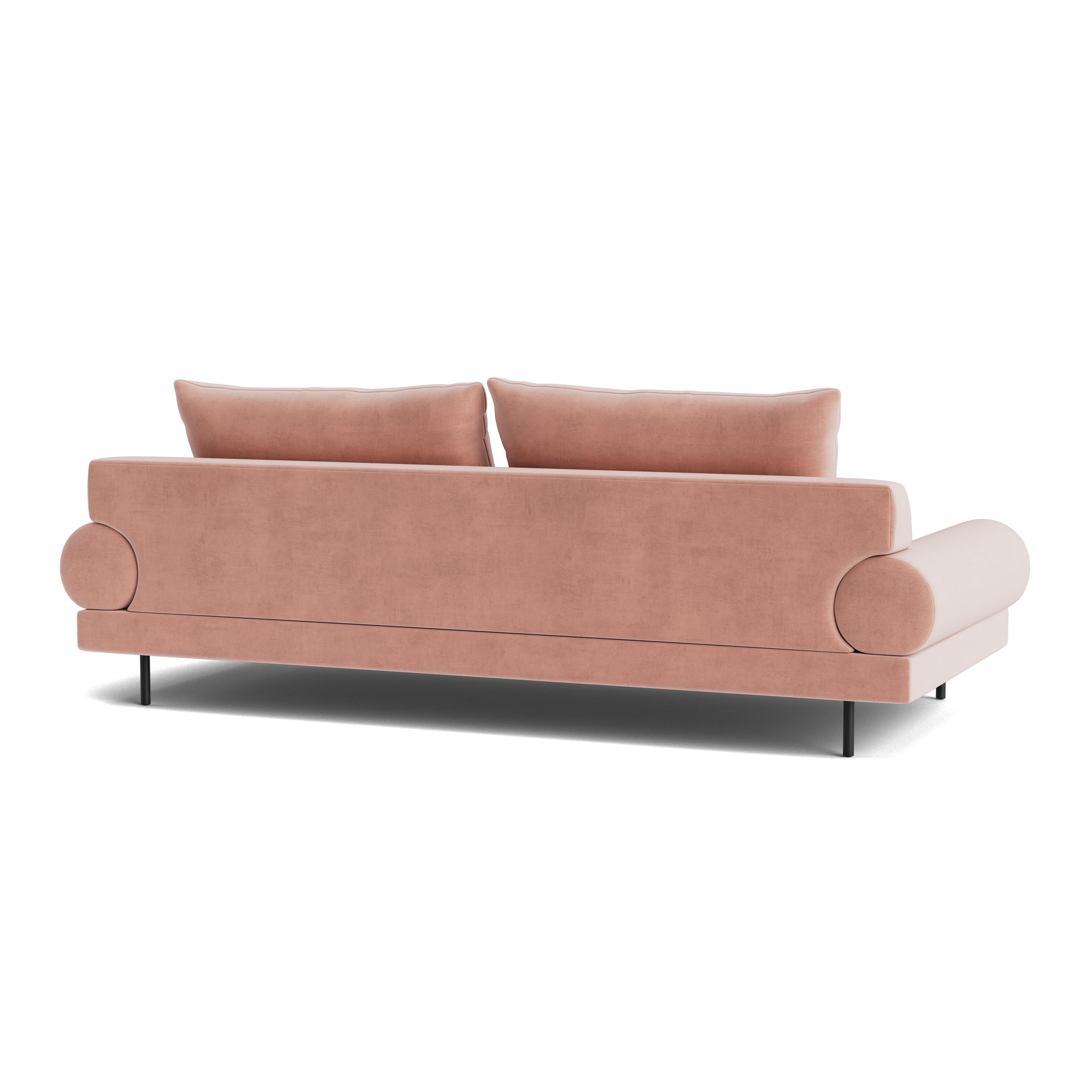 Tessuto Divano Retro Roll Arm in velluto di Maharam in vendita