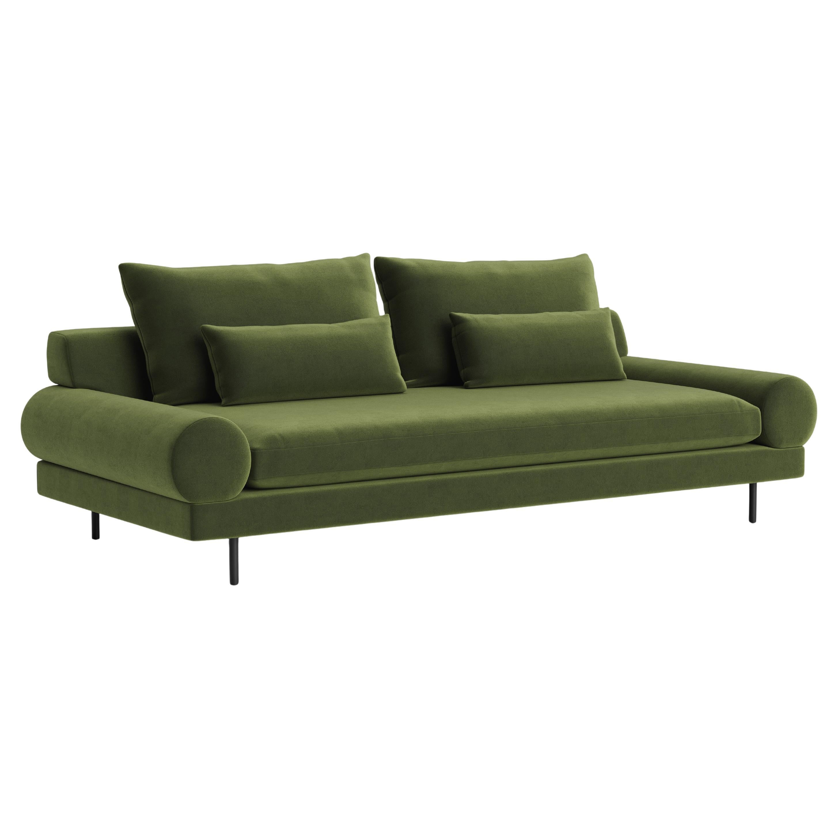 Retro Roll Arm Sofa in Maharam Velvet