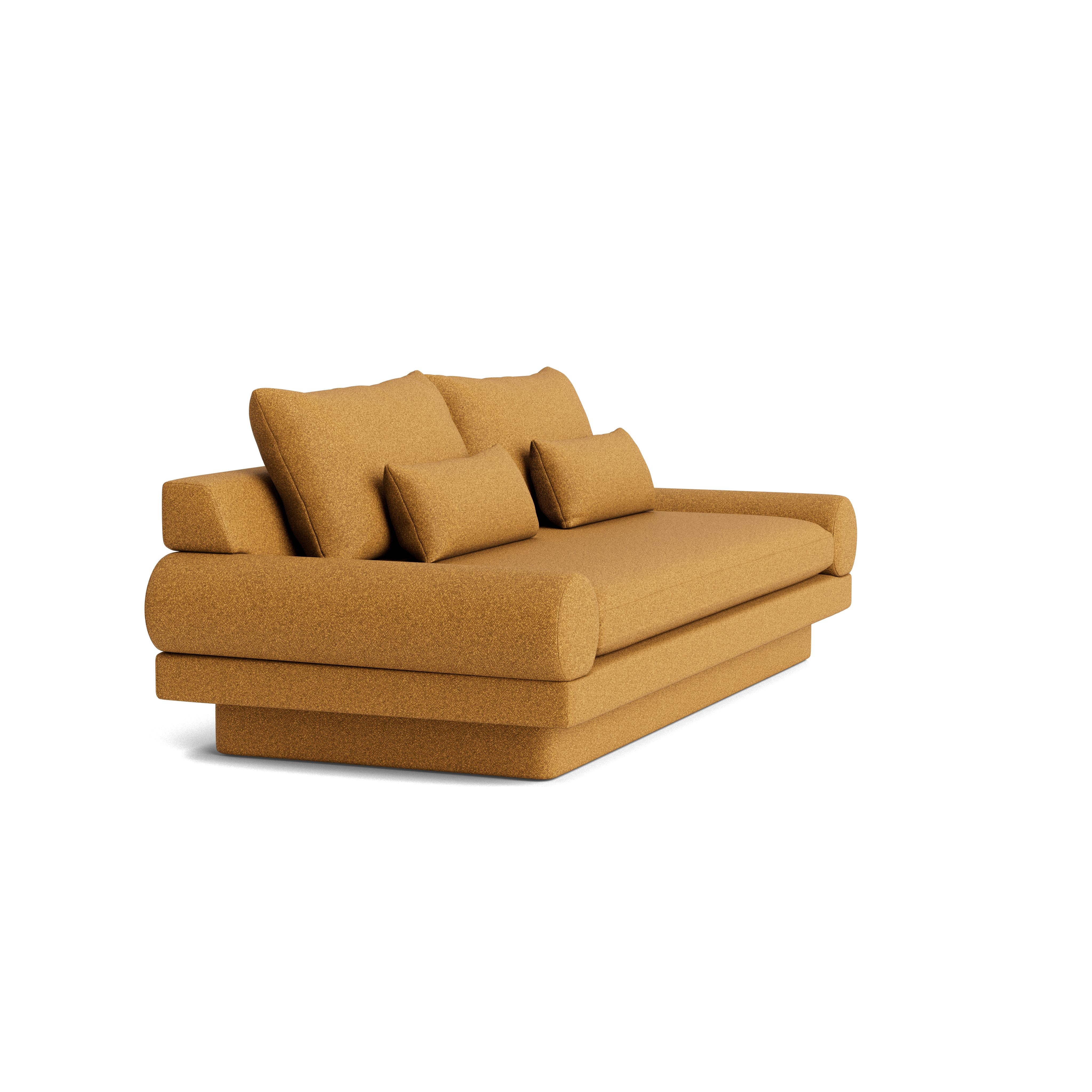 Americano Divano retrò con bracci a rotelle e base a zoccolo imbottita  in Kvadrat Vanir in vendita