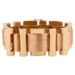 Retro Rose and Yellow Gold Bracelet