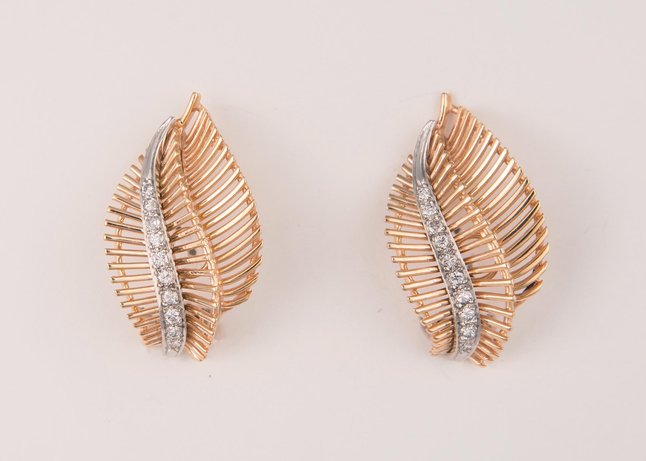 retro gold earrings