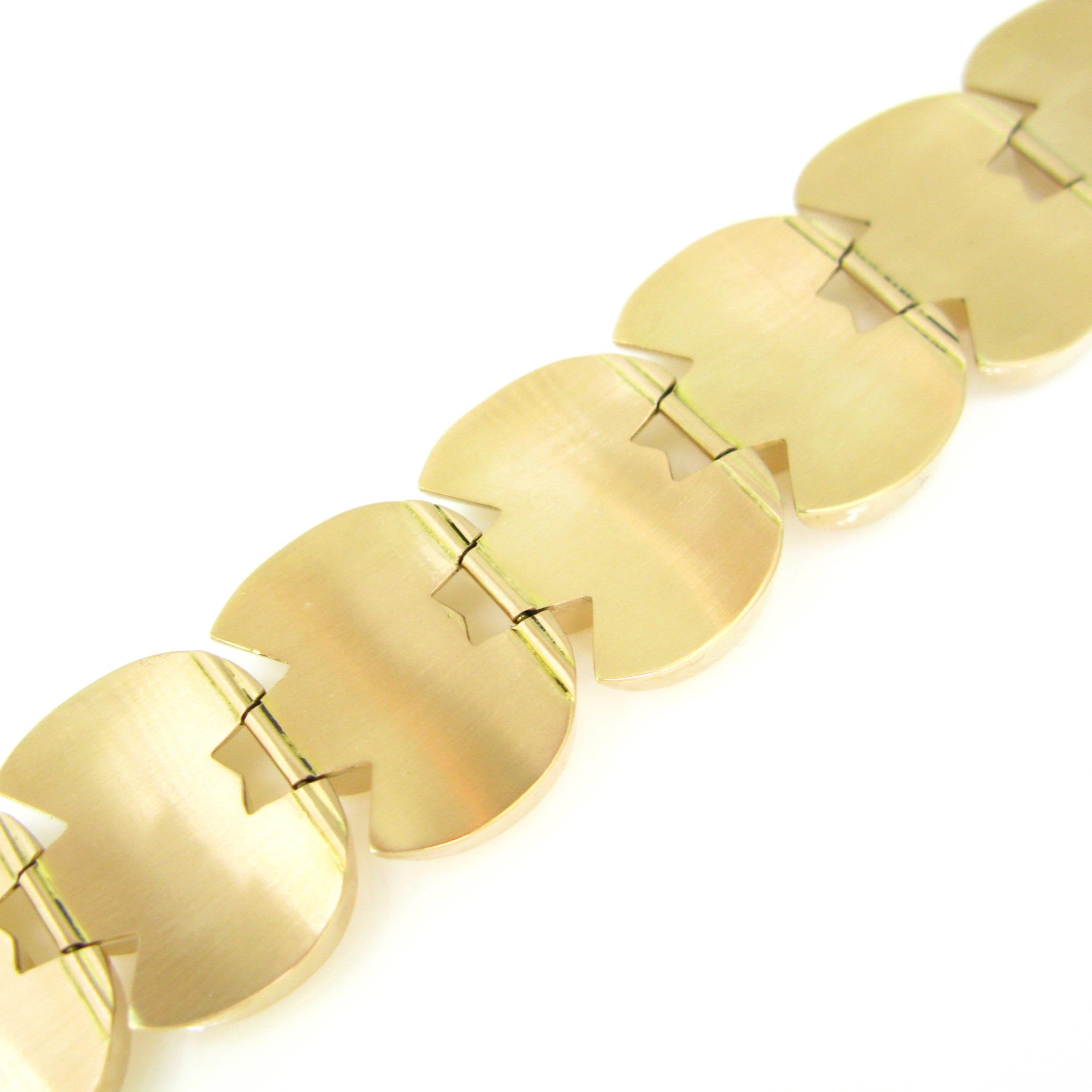Women's or Men's Retro Rose Gold Link Tank Bracelet