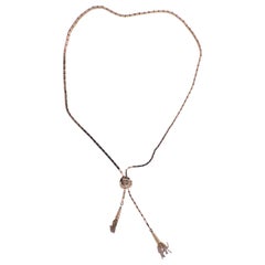 Vintage Rose Gold Long Tassel Necklace