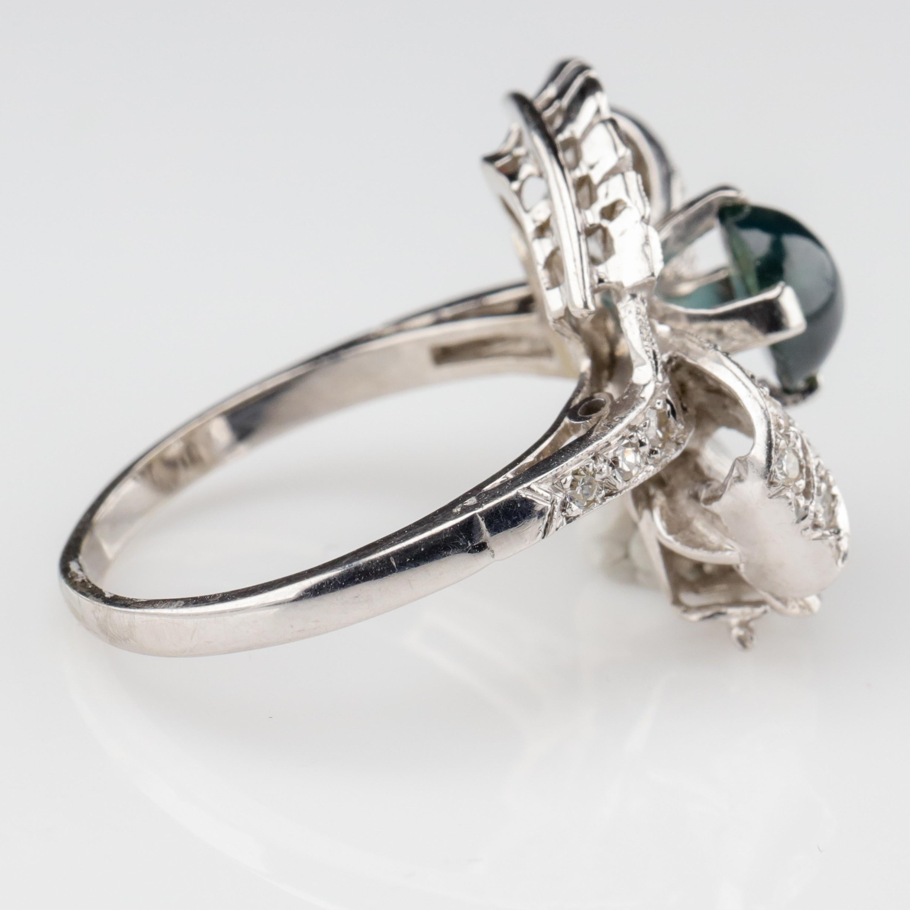 Retro Sapphire Ring with Diamonds 3
