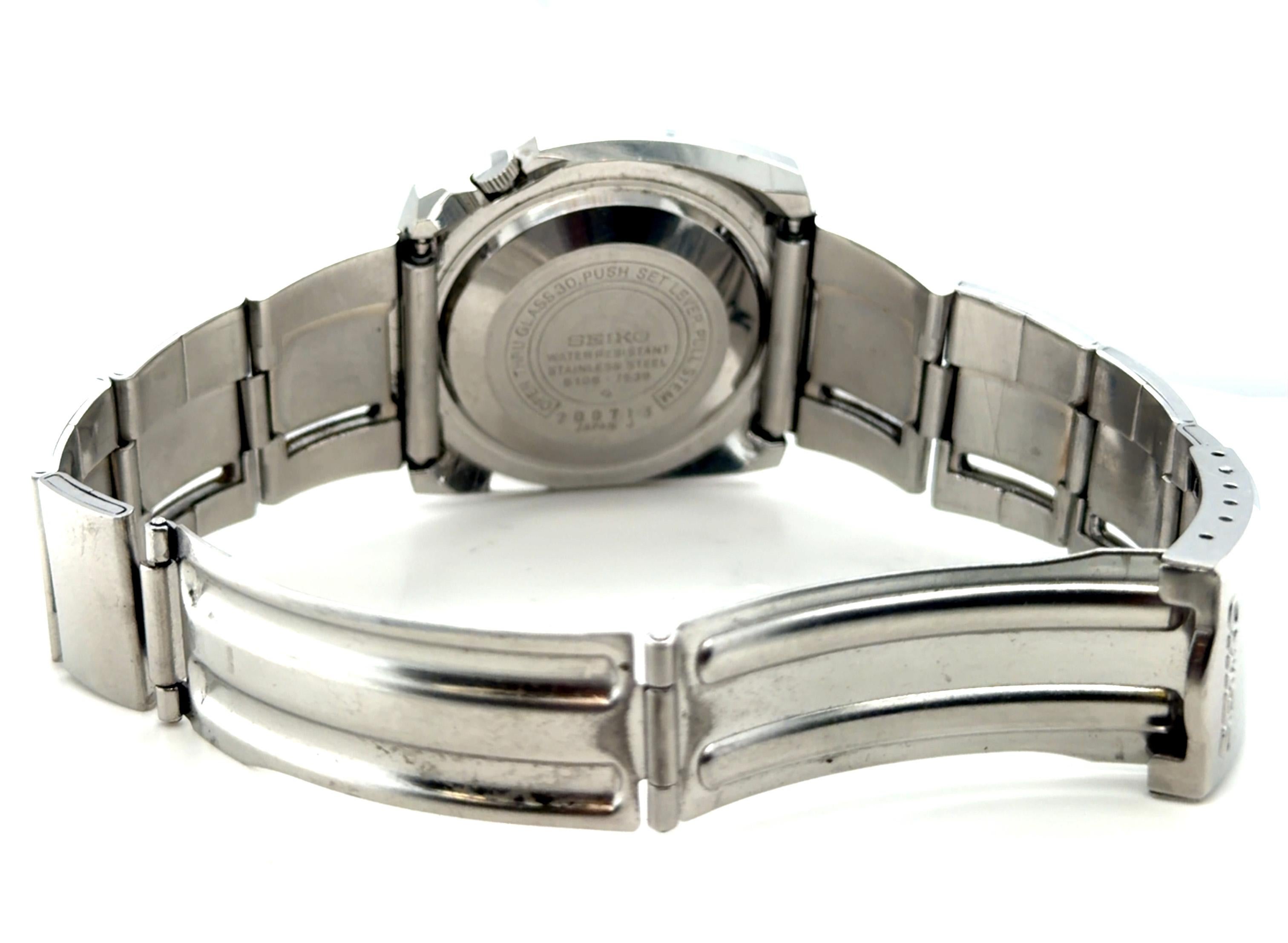 Retro Seiko DX Mens Wrist Watch 17 Jewels Automatic 6106-7539 Stainless ...