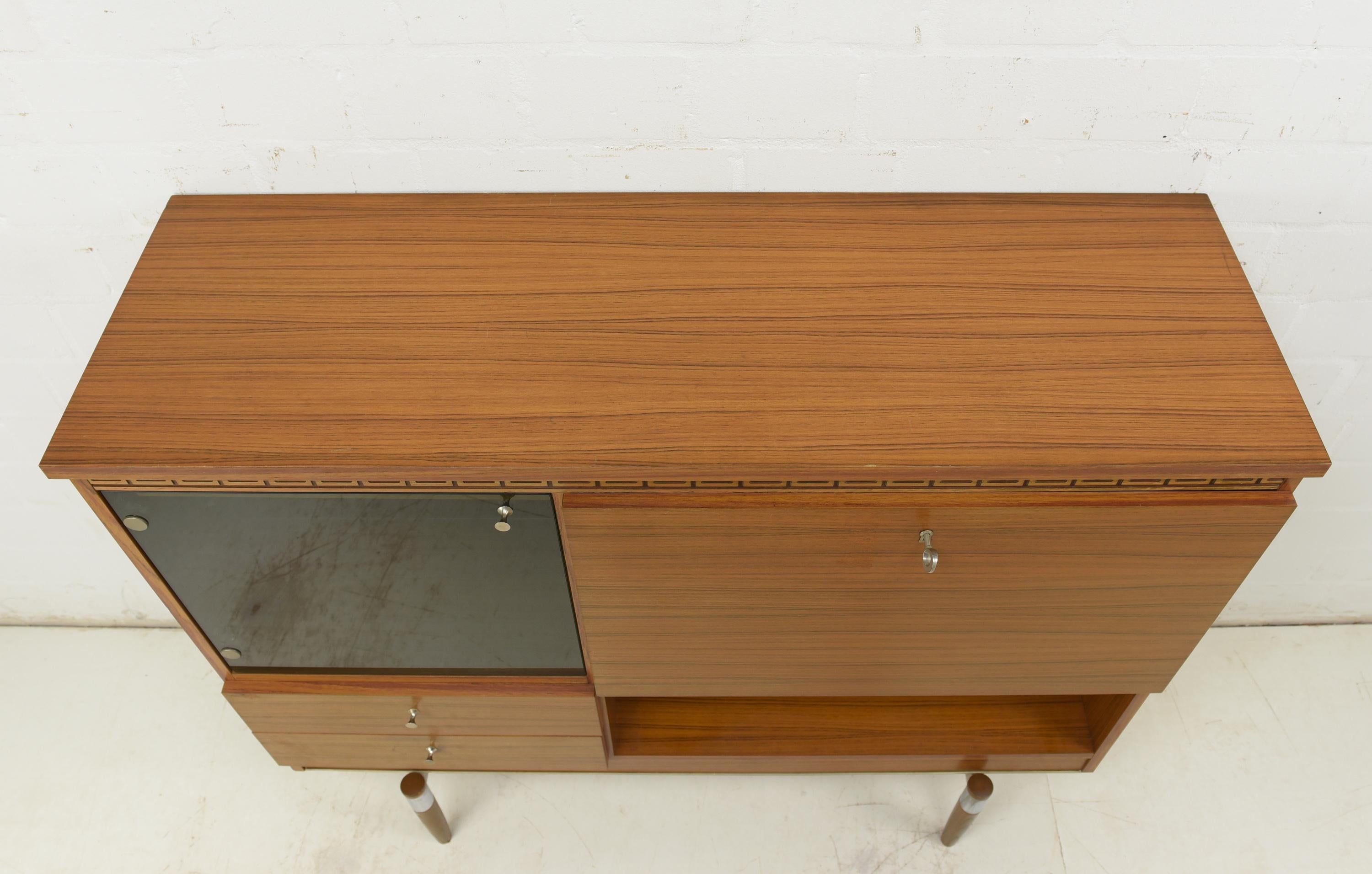 Retro Sideboard Highboard Display Cabinet, 1970s For Sale 2