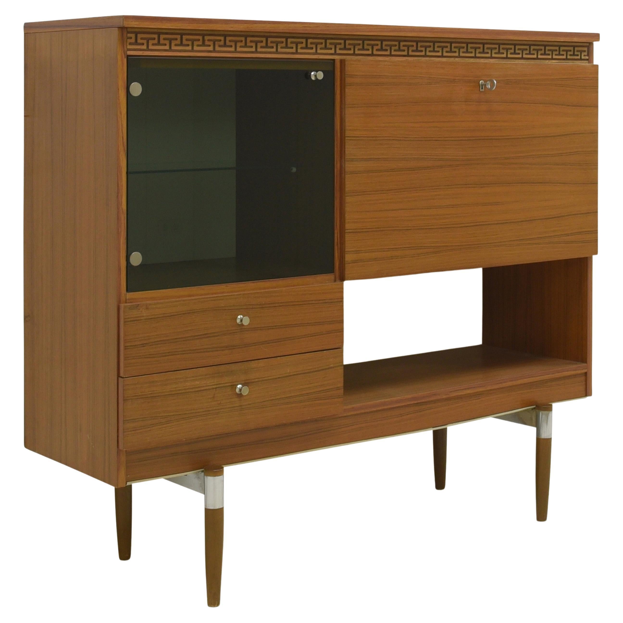 Retro Sideboard Highboard Display Cabinet, 1970s For Sale