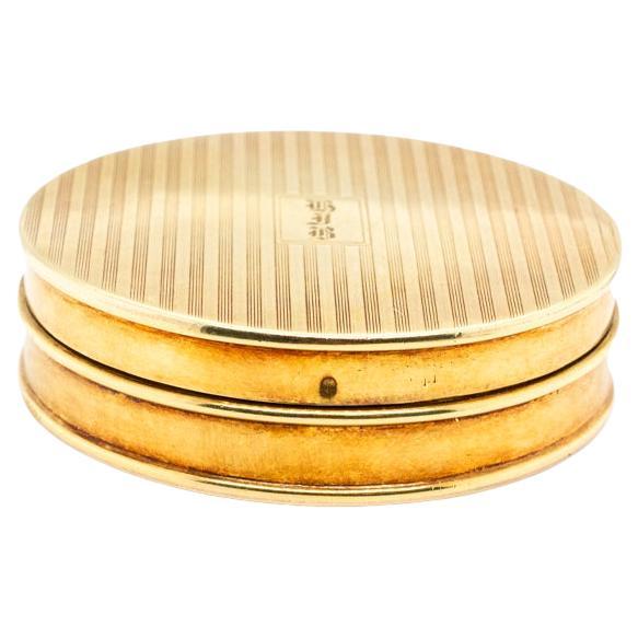 Retro Signed Tiffany 
Co 14K Yellow Gold Jewelry Powder Compact