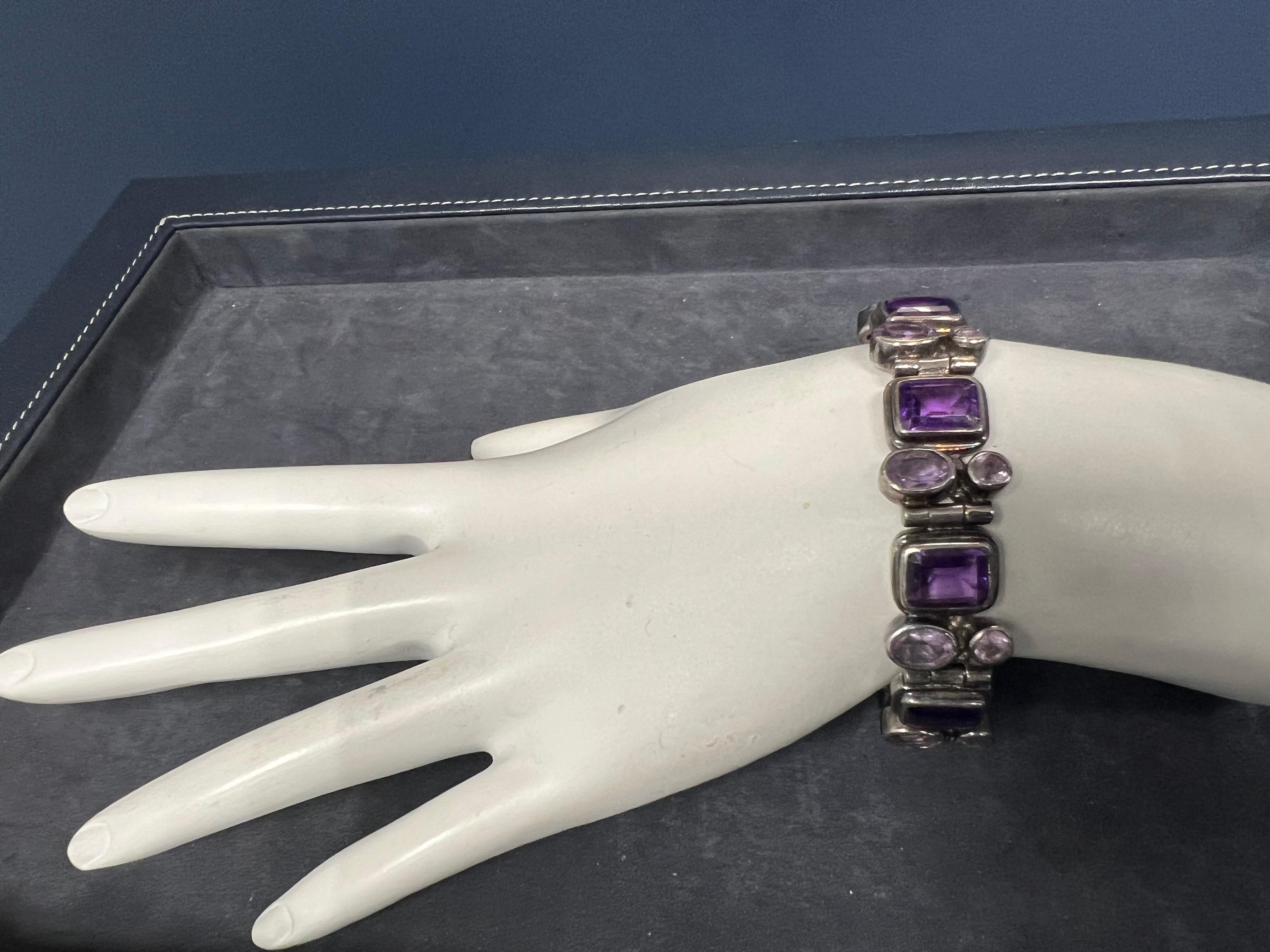 purple emerald bracelet