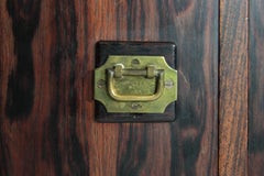 Retro Solid Rosewood Sideboard with Brass Handles, Made in Denmark, 1960s