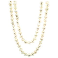 Collana di perle retrò South Sea 31 pollici 7,25 mm ad alta lucentezza CIRCA 1985