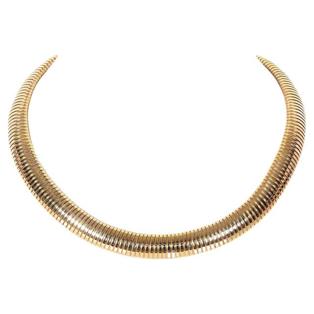 Blickman Lattice Gold and Diamond Choker Necklace For Sale at 1stDibs