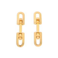 Retro Stirrup Cufflinks in Rose Gold, French, circa 1940