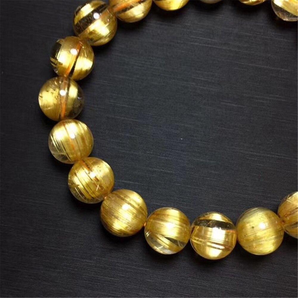 18k yellow gold rutilated quartz bezel bracelet