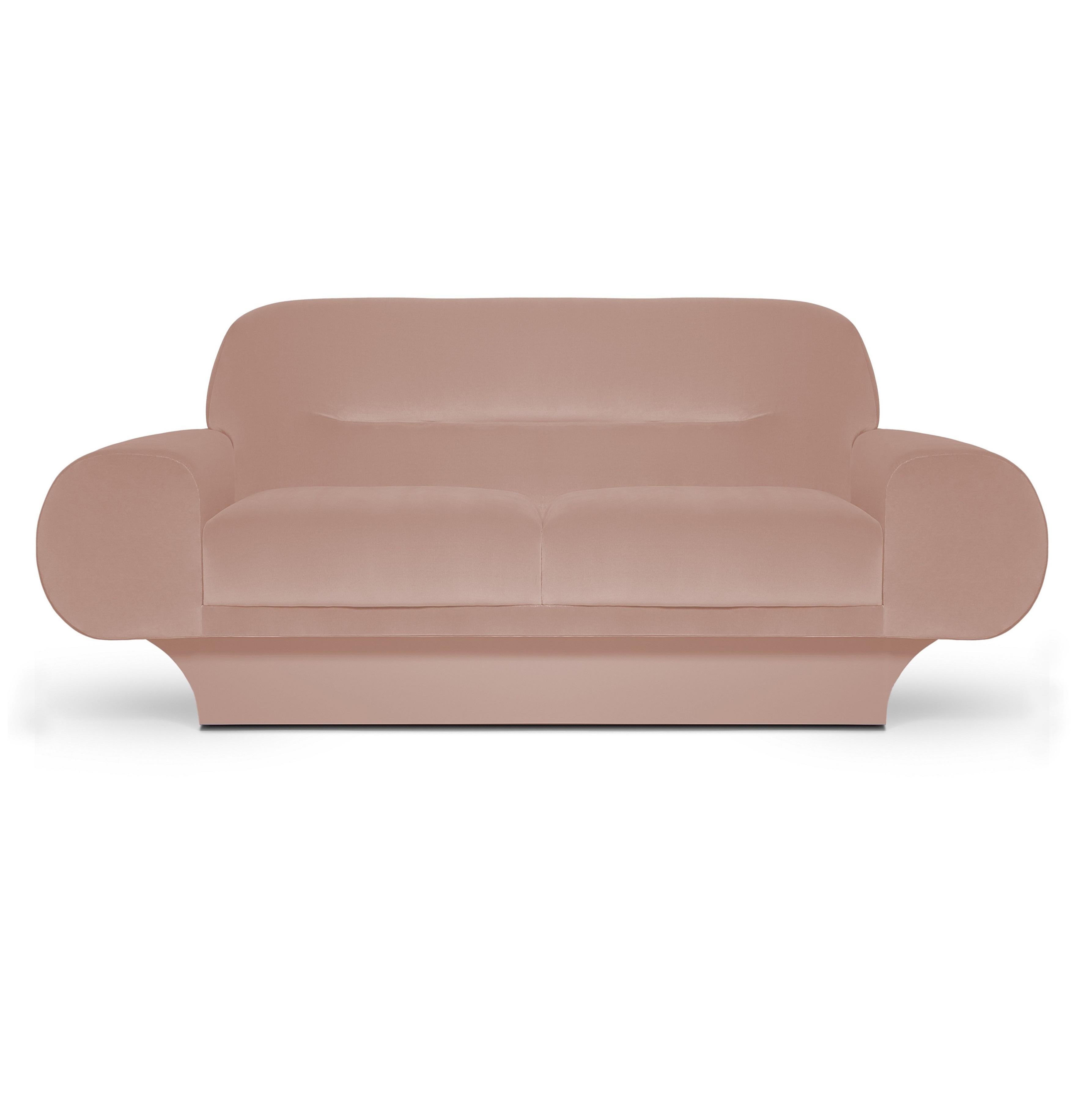Retro Style Samt-Sofa mit übergroßen, geschwungenen Armen im Angebot 1