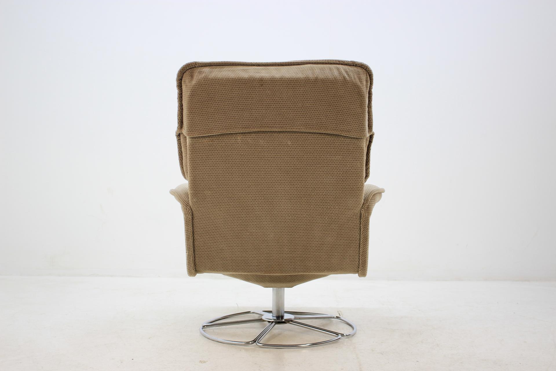 Retro Sweden Swivel Chair in Style of Bruno Mathsson, 1970s In Good Condition In Praha, CZ