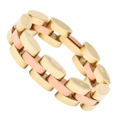 Used Tank Bracelet in Two Color Gold 