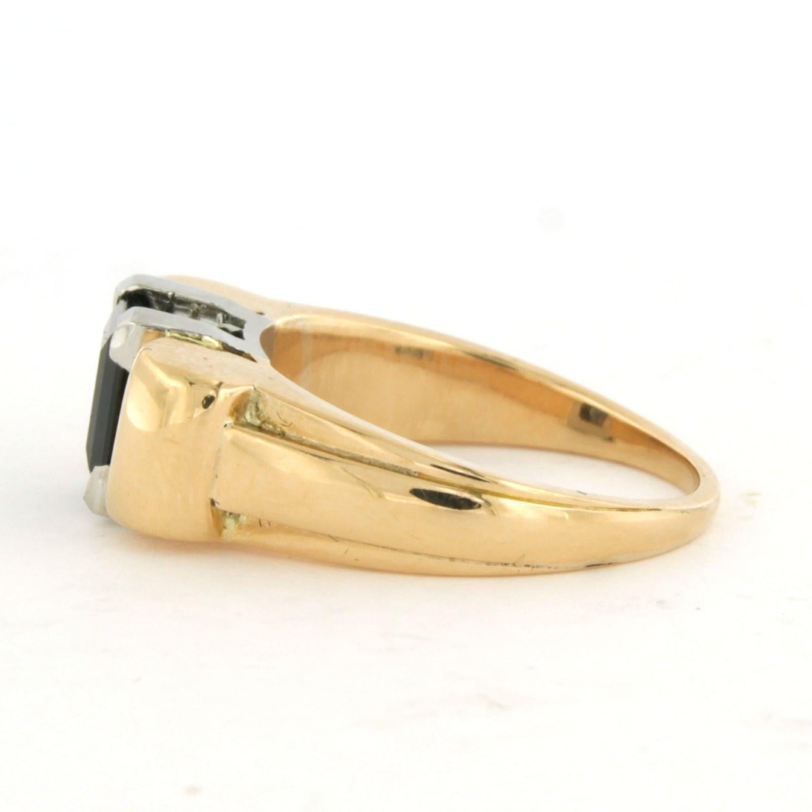 RETRO Tank-Modellring mit Saphir bis zu 1,50ct 18k Gold 9,4 Gramm (Retro) im Angebot