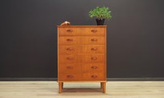 Retro Teak Chest of Drawers Danish Design Vintage, 1960s