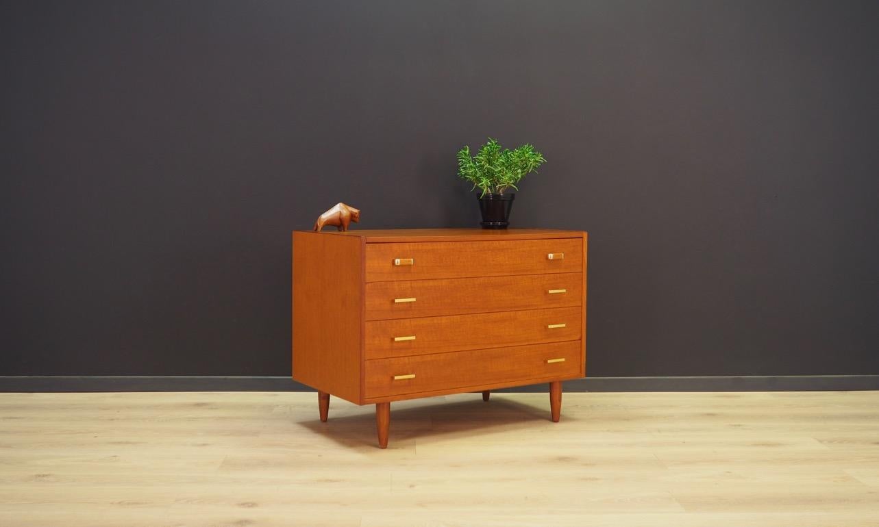 Mid-Century Modern Retro Teak Chest of Drawers Danish Design Vintage, 1960s For Sale