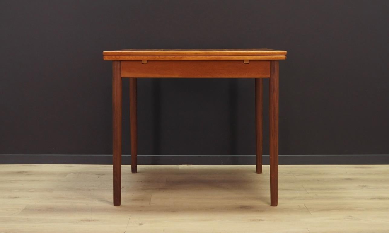 Retro Teak Dining Table Vintage Teak, 1960s In Good Condition In Szczecin, Zachodniopomorskie