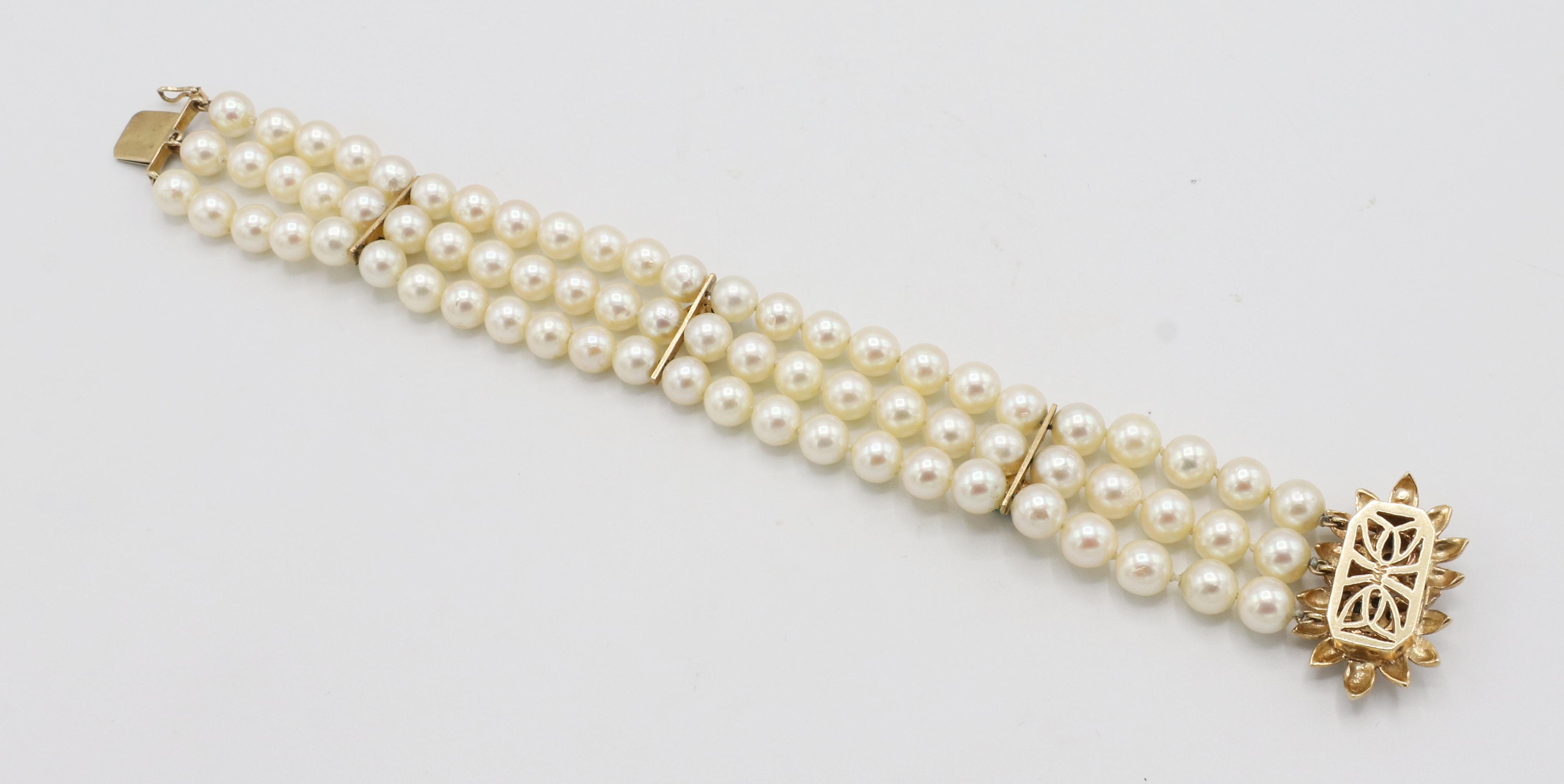 multi layer pearl bracelet