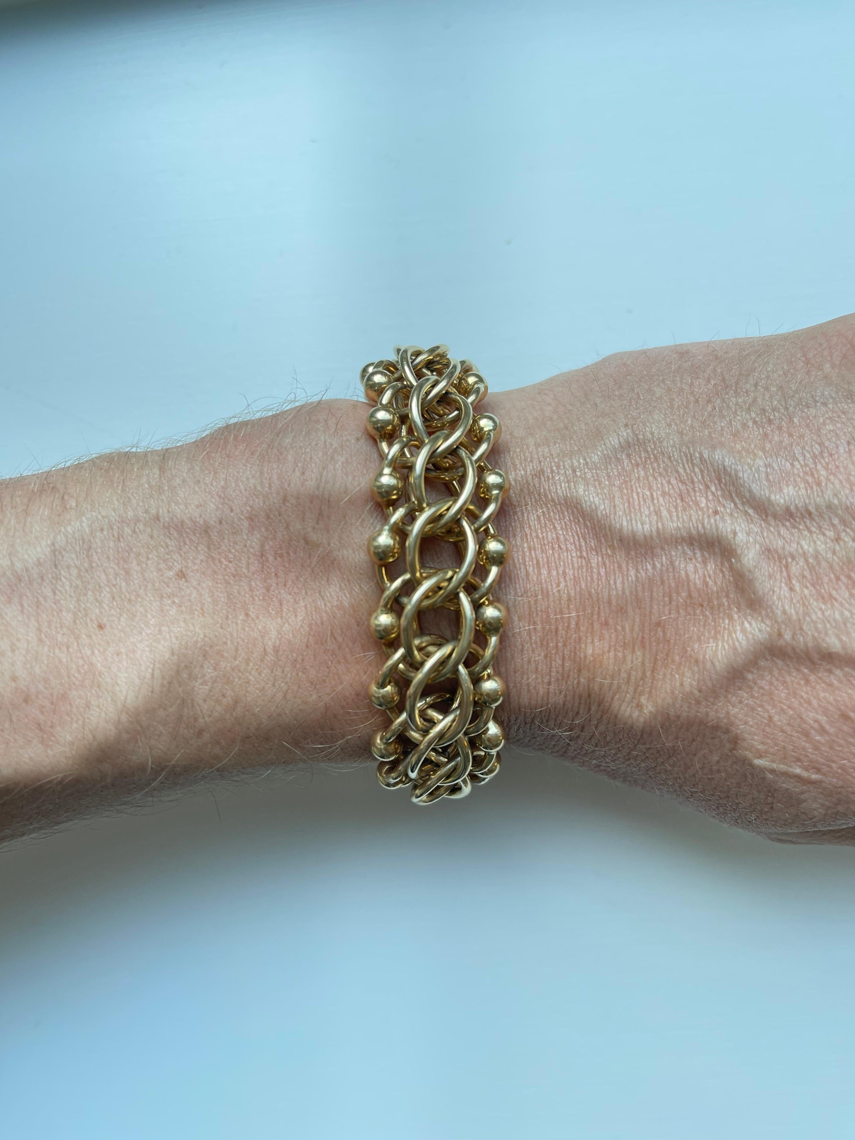 Retro Tiffany & Co. 14 Kt Yellow Gold Bracelet In Good Condition For Sale In Mayfair, GB