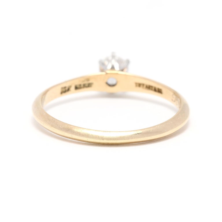 Old European Cut Retro Tiffany and Co. Diamond Solitaire Engagement Ring, Platinum 18kyg, Rs. 7.5