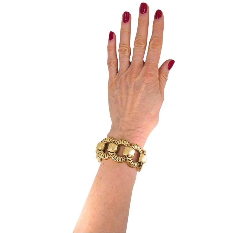 Pulsera circular retro Tiffany & Co. de oro de 14k Retro en venta