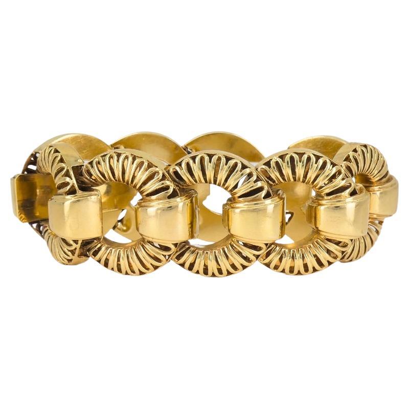 Retro Tiffany & Co. 14k Gold Circular Bracelet