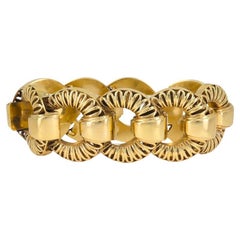 Retro Tiffany & Co. 14k Gold Rundes Retro-Armband