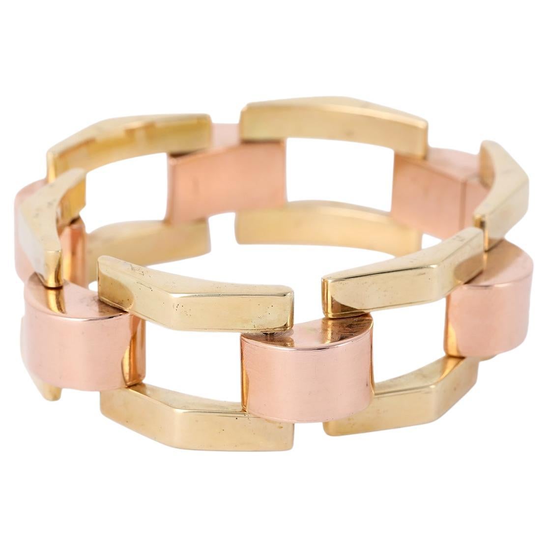Retro Tiffany & Co. 14k Two Tone Gold Bracelet