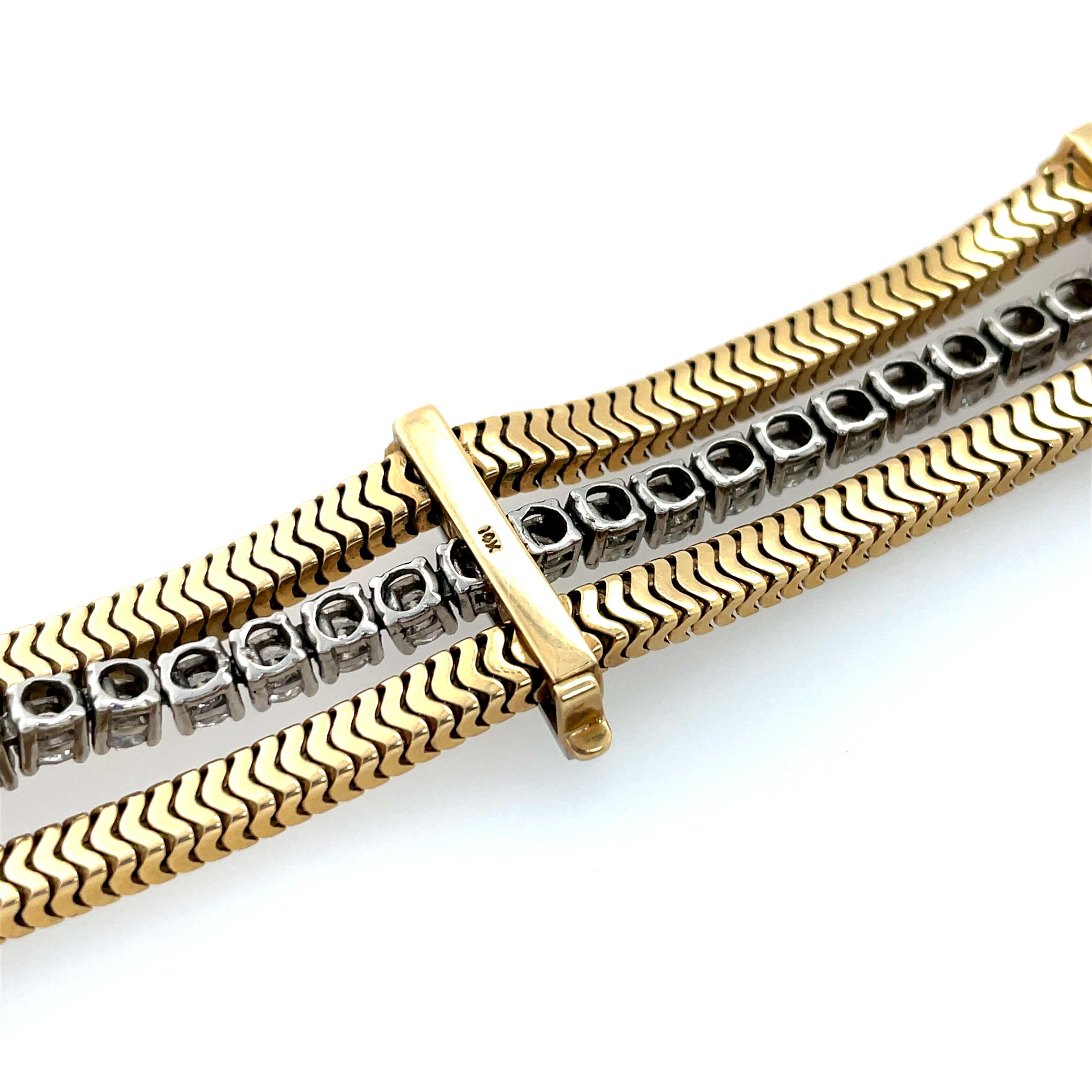 Retro Tiffany & Co., 14K Yellow Gold, Platinum and Diamond Convertible Bracelet 5