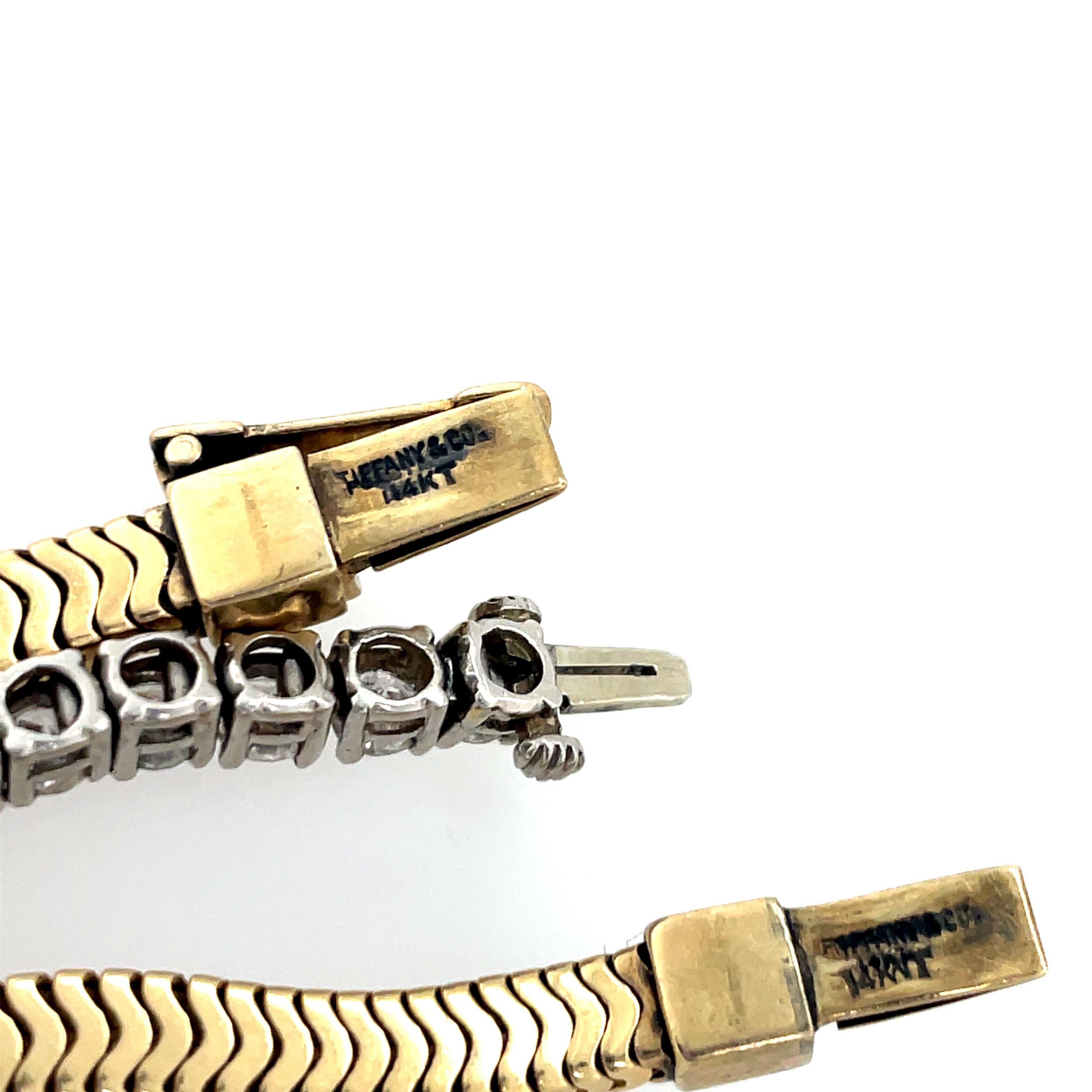 Retro Tiffany & Co., 14K Yellow Gold, Platinum and Diamond Convertible Bracelet 3