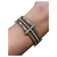 Retro Tiffany & Co., 14K Yellow Gold, Platinum and Diamond Convertible Bracelet