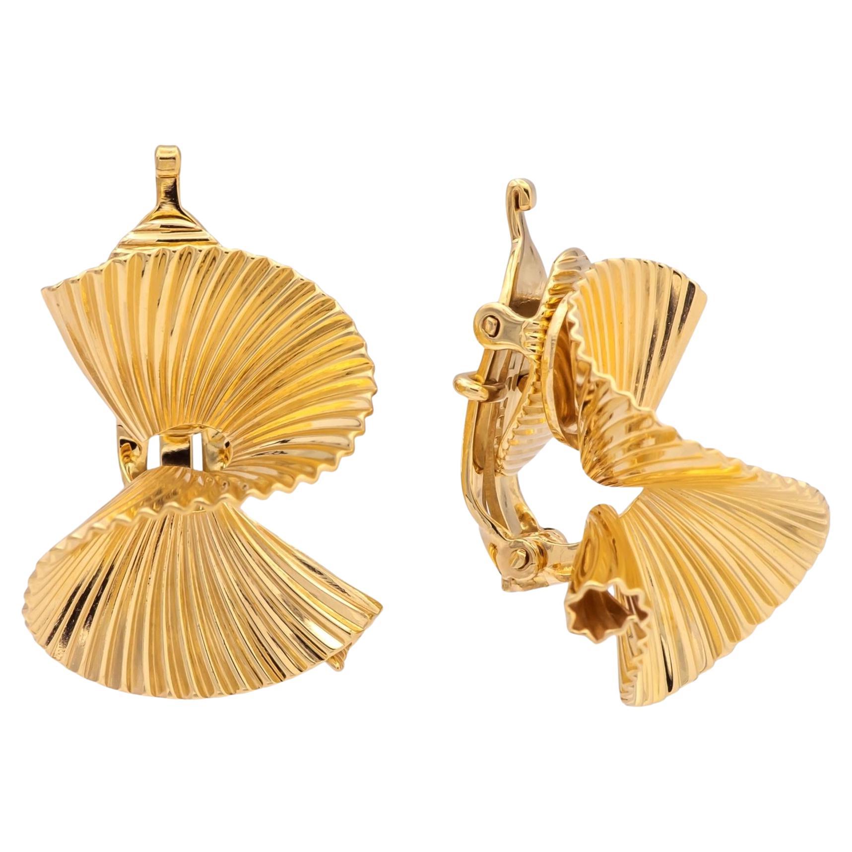 Retro Tiffany 
Co. George Schuler Orecchini a clip a spirale in oro giallo 14 carati anni 
50 in vendita