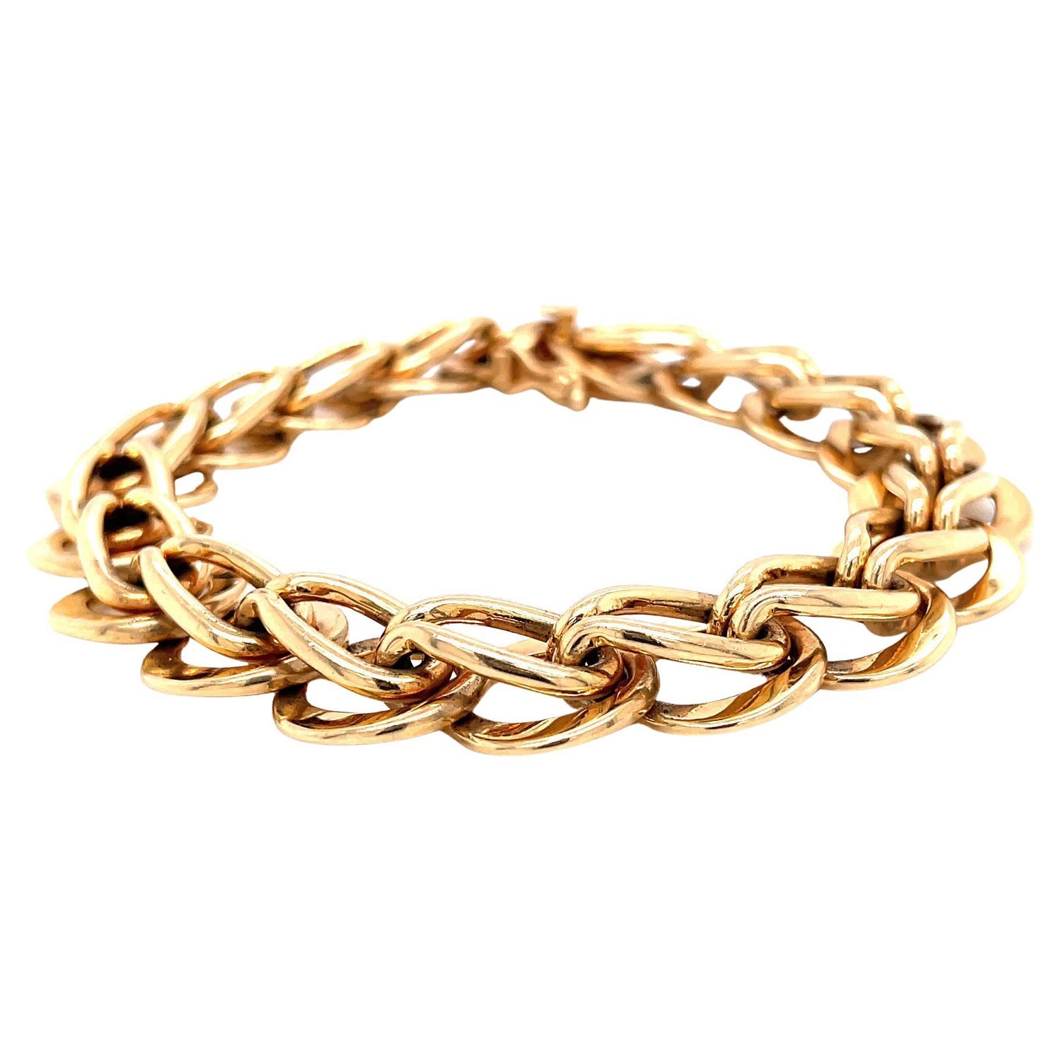 Vintage 1960s Tiffany And Co 18 Karat Gold Chain Link Bracelet For Sale At 1stdibs