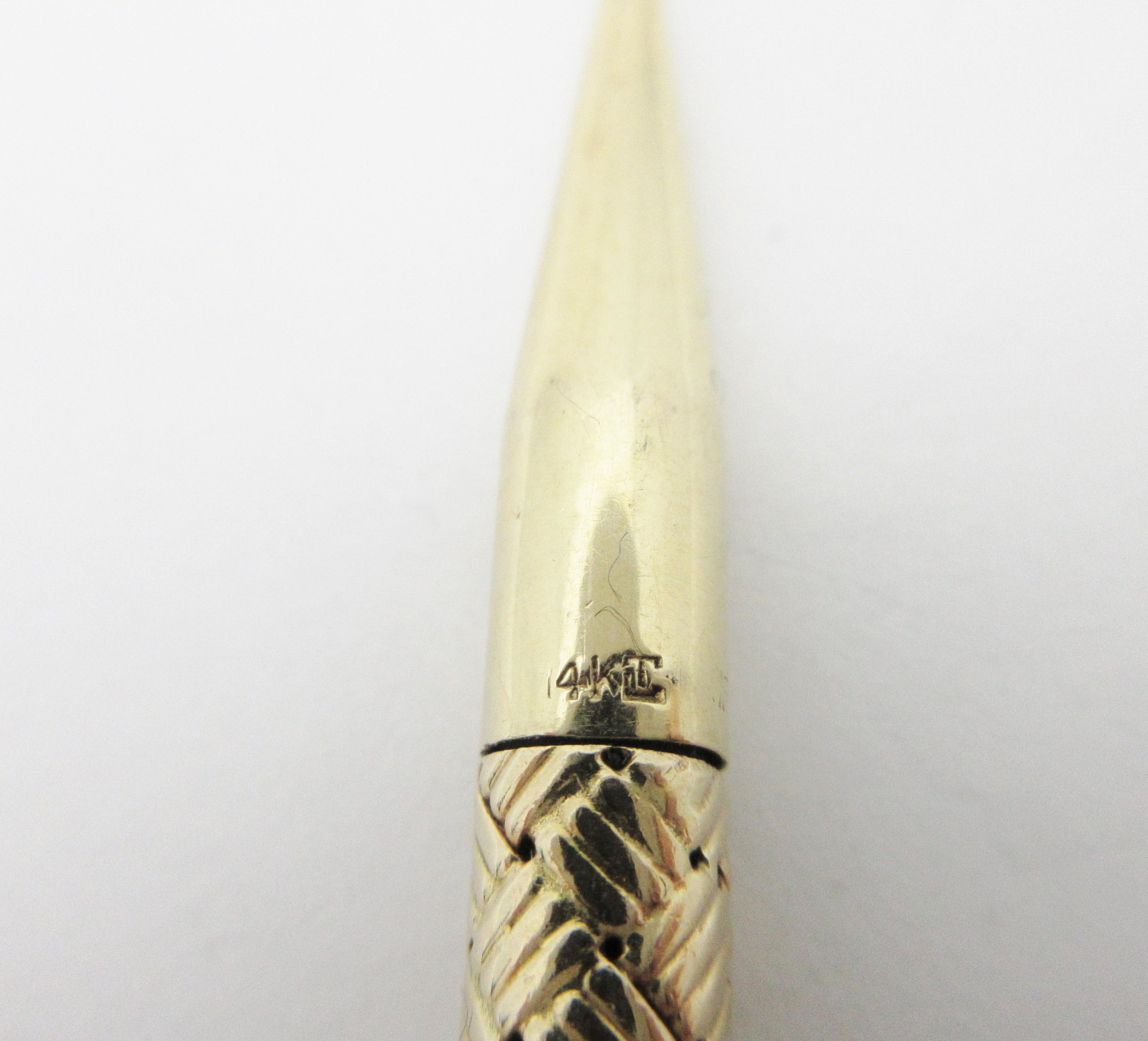 Women's or Men's Retro Tiffany & Co. Pen and Pencil Combo 14 Karat Yellow Gold
