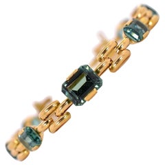 Retro Tourmaline Gold Bracelet