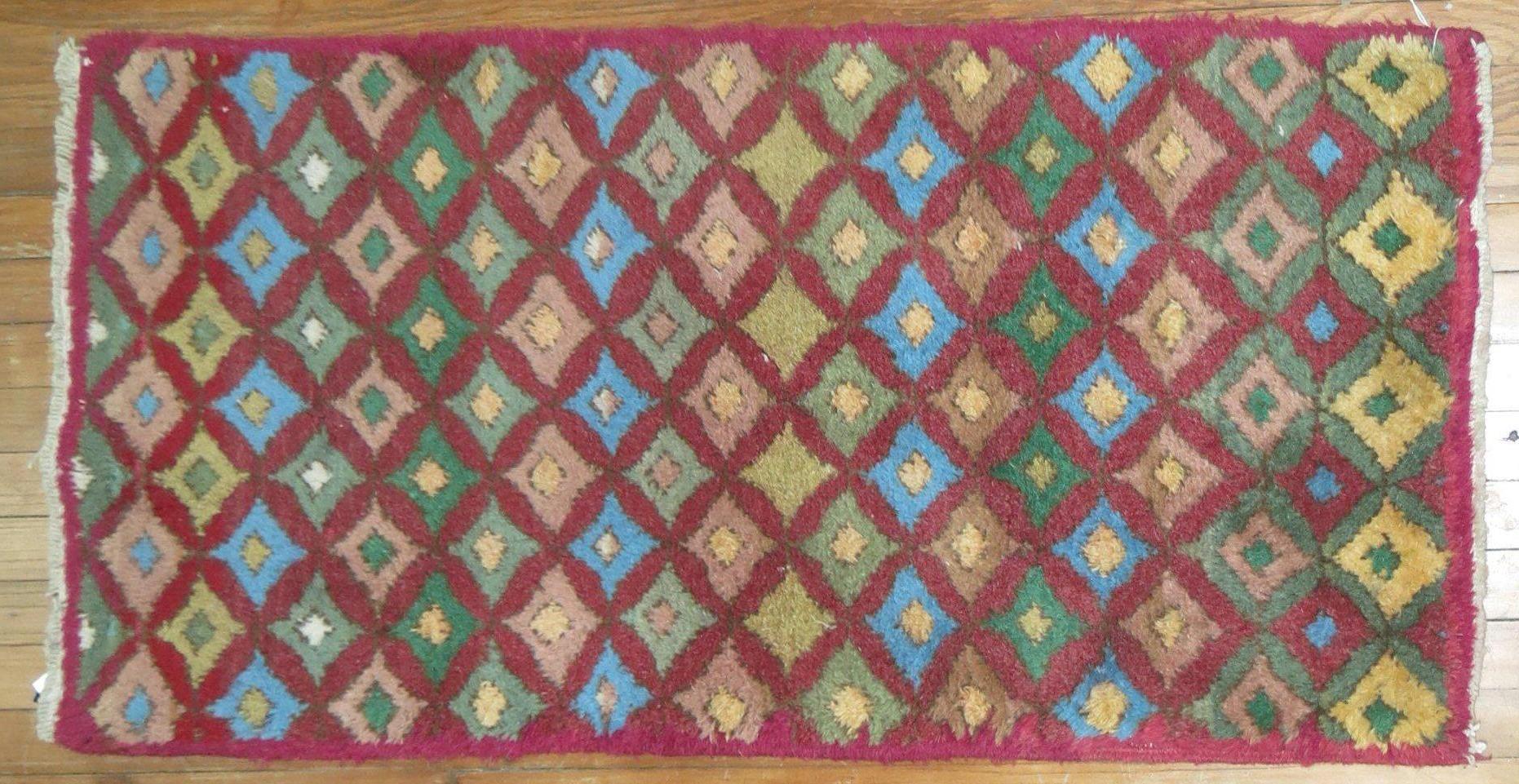 Persian Retro Turkish Deco Rug For Sale