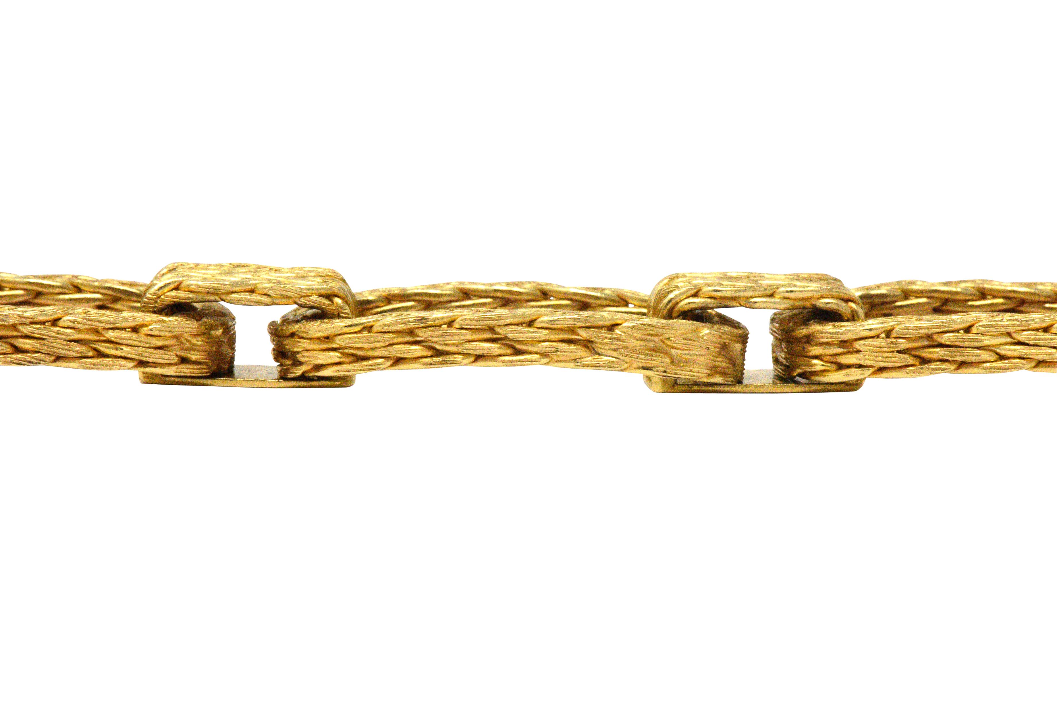 Retro Unoaerre 18 Karat Yellow Gold Link Bracelet 1