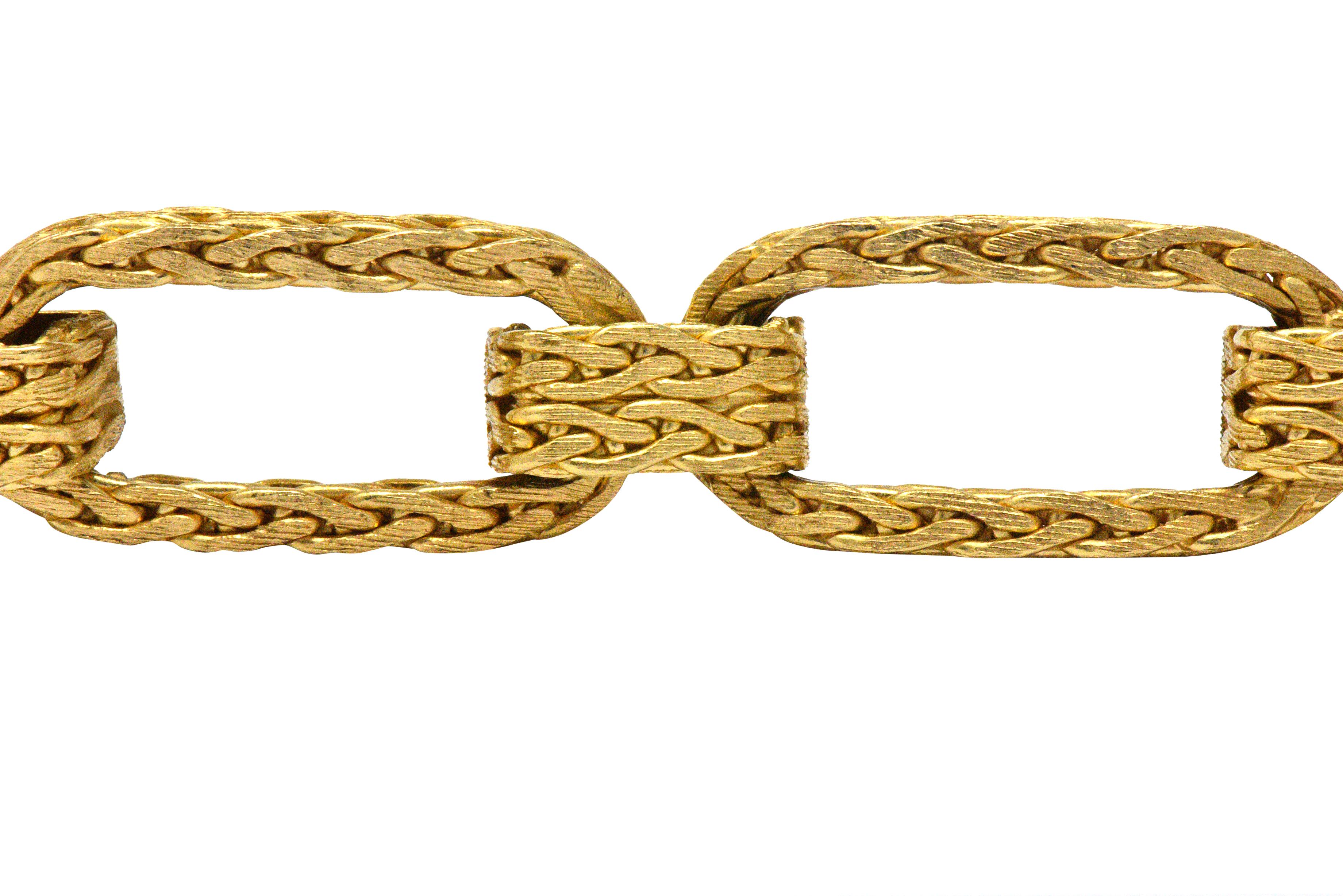 Retro Unoaerre 18 Karat Yellow Gold Link Bracelet 2