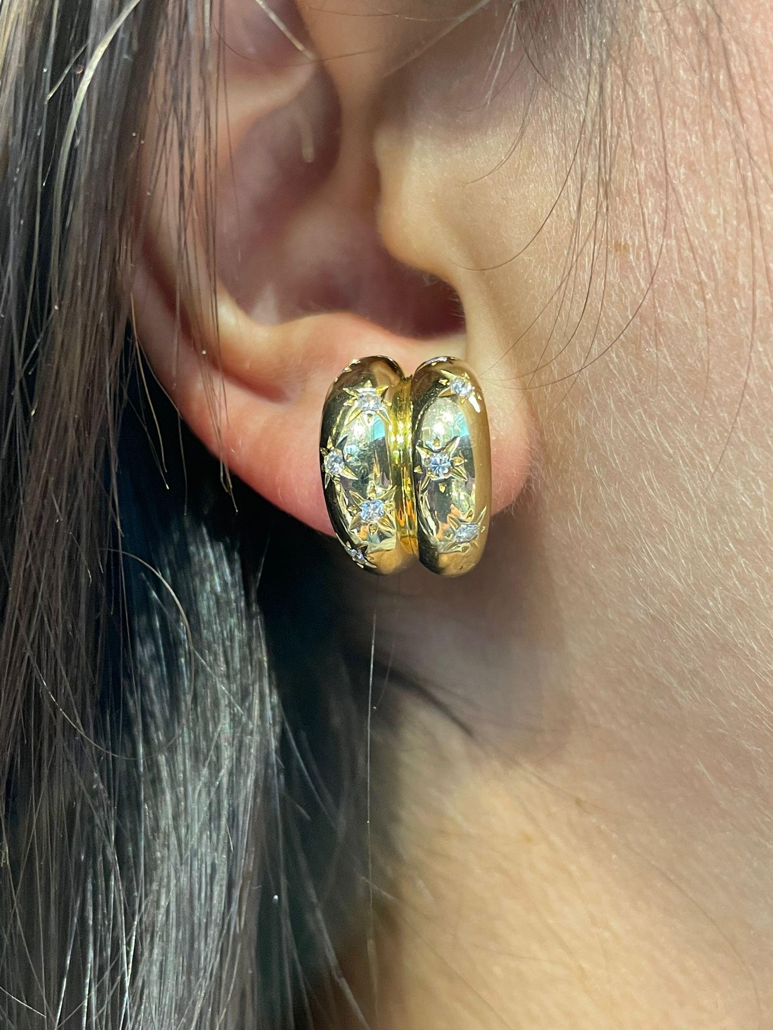 Retro Van Cleef & Arpels Diamond Earrings In Excellent Condition In New York, NY