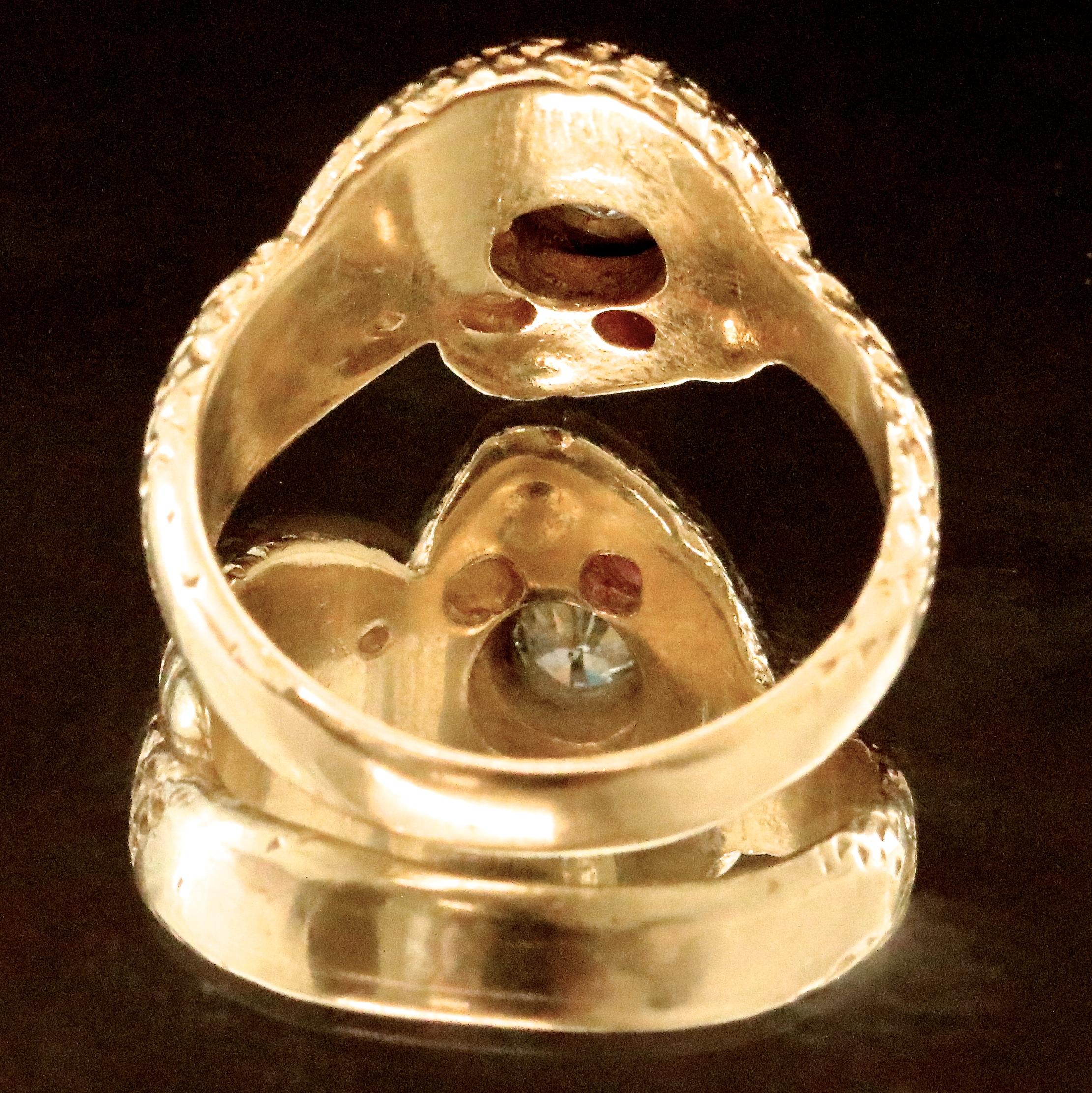 Retro Victorian Style 14 Karat Gold Snake Ring 1