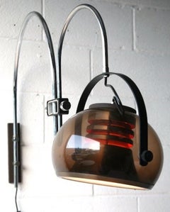 Retro Vintage 1960s Space Age Double Arc Wall Lamp