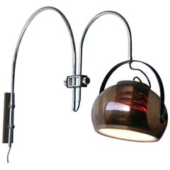 Retro Vintage 1960s Space Age Double Arc Wall Lamp