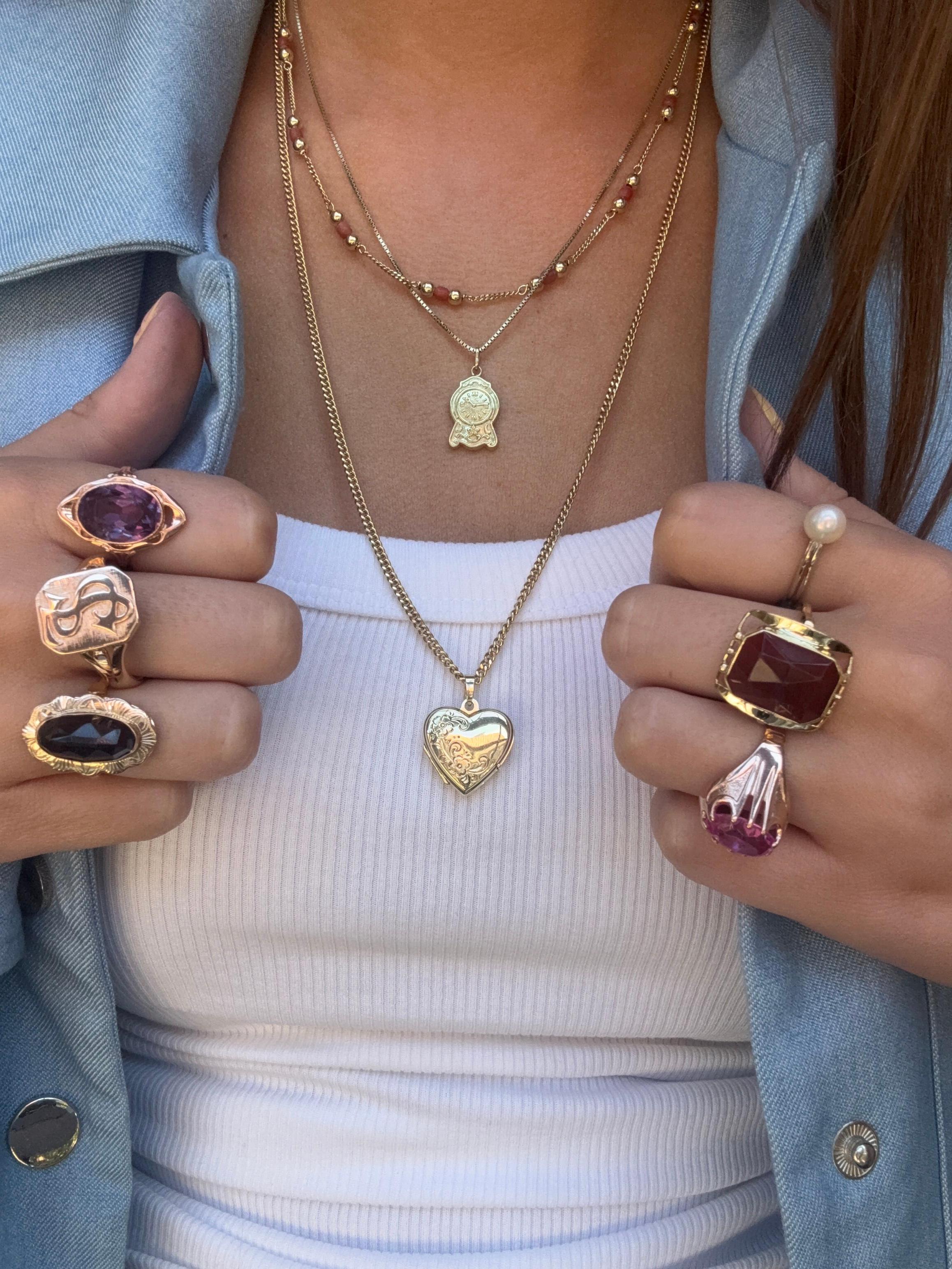 Retro Vintage Uhr Charme 14K im Angebot 1