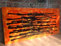 Retro Vintage Juliette Belarti Ceramic Tile Wall Art, Belgian Mid-Century, 1960s